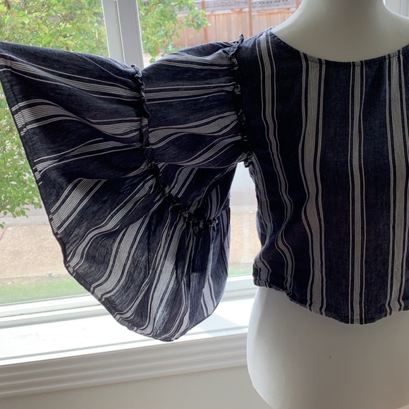 Stripped Boho Flowy shirt - Picture 4 of 5